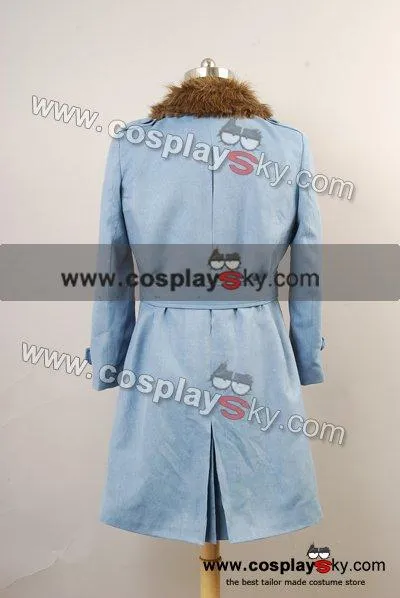 Dragon Ball Z Time Patrol Trunks Navy Blue Trench Coat Costume