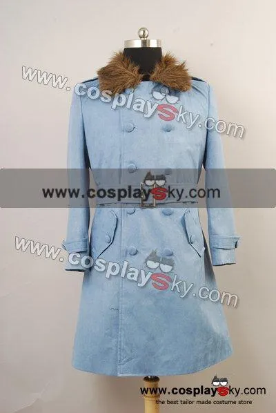 Dragon Ball Z Time Patrol Trunks Navy Blue Trench Coat Costume