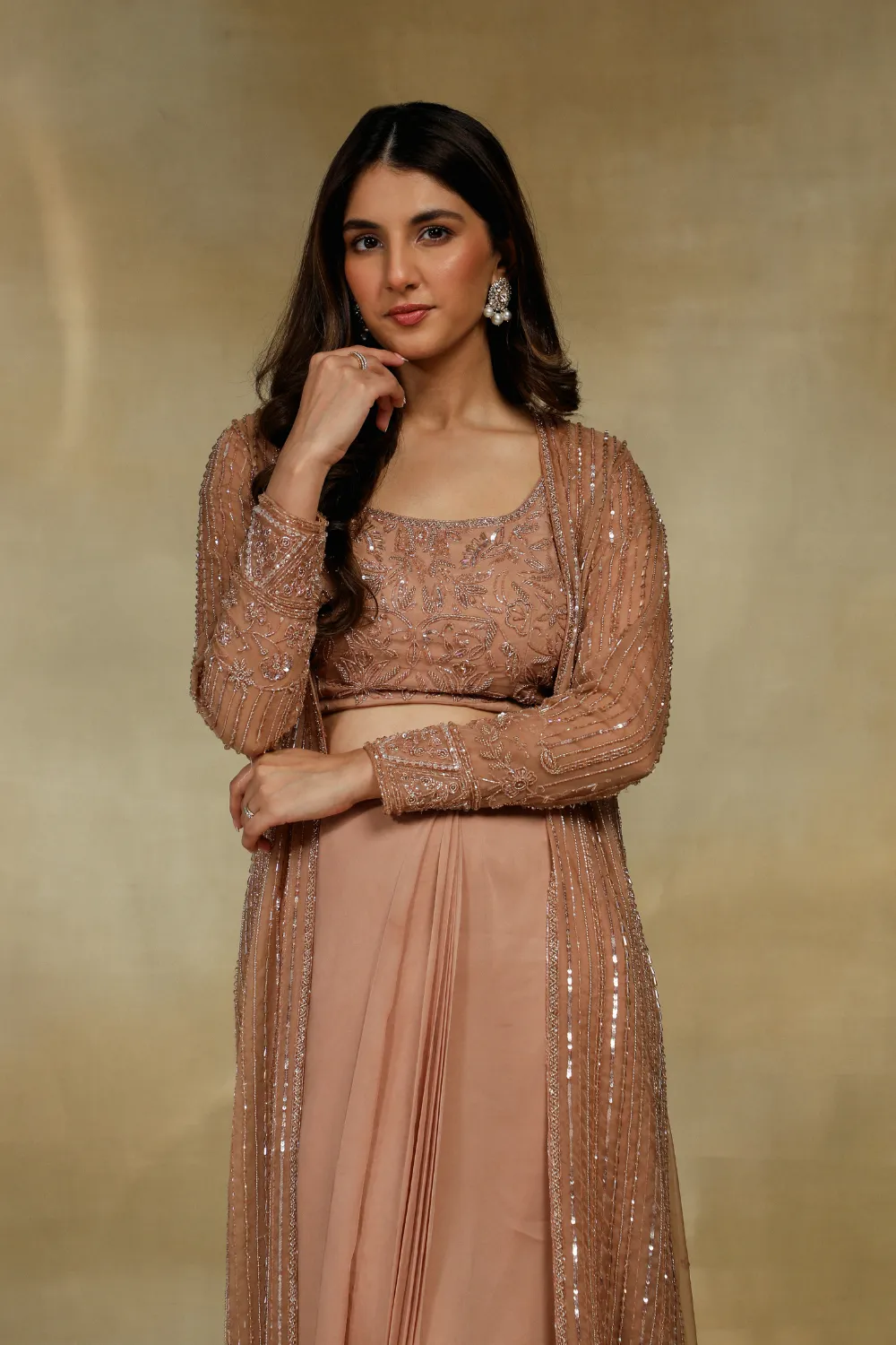 DRAPE SAREE, BLOUSE & JACKET