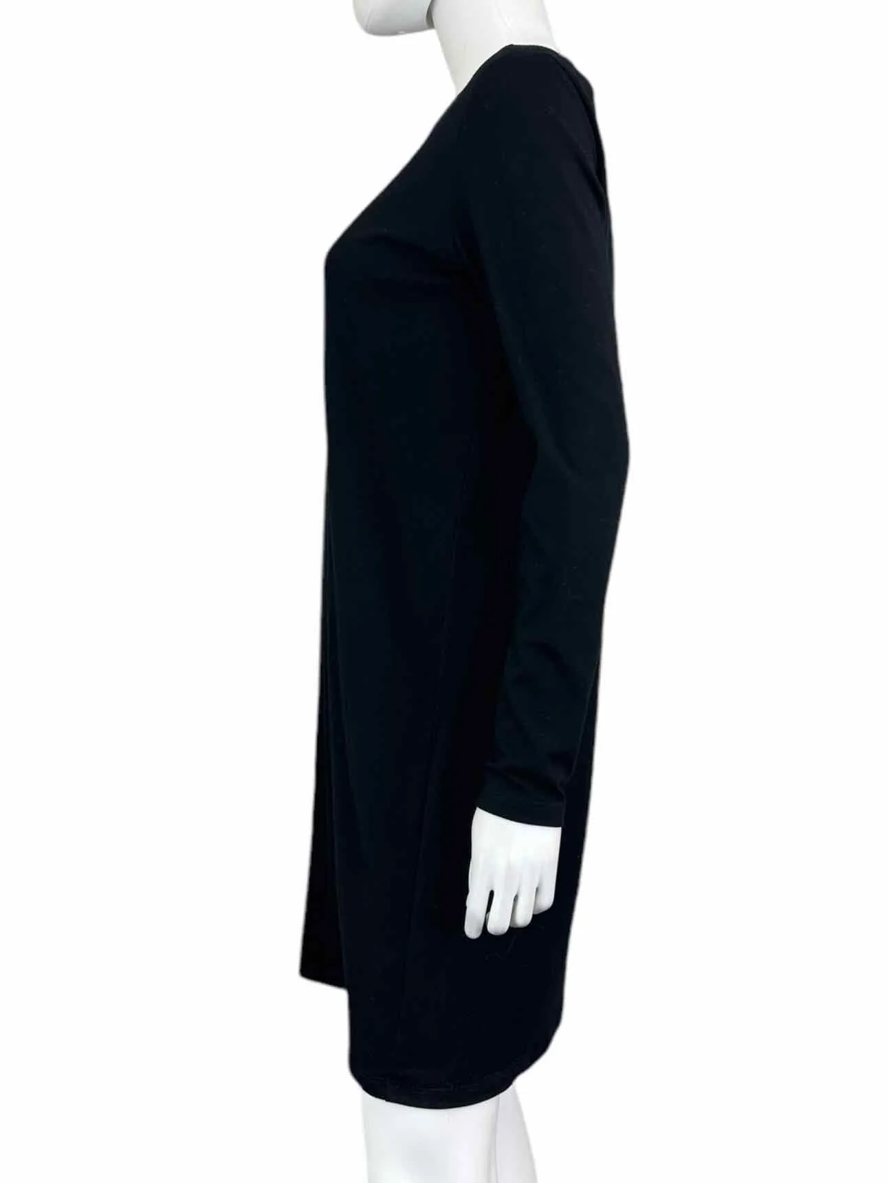 EILEEN FISHER Black Stretch Knit Mini Dress Size XS