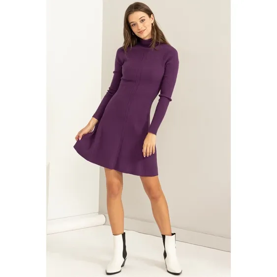 Ellie Eggplant Dress