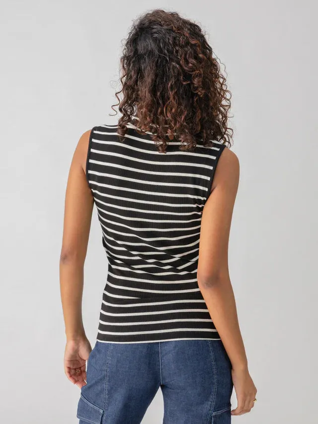 Essential Sleeveless Mock Neck Tank Top