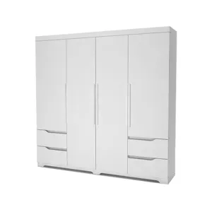 Exotic Designs 4 Door Wardrobe White
