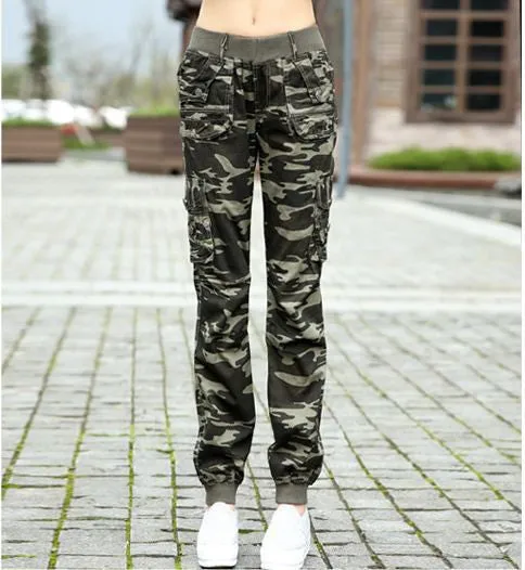 Female Summer Camouflage Cargo Pants