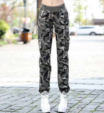 Female Summer Camouflage Cargo Pants