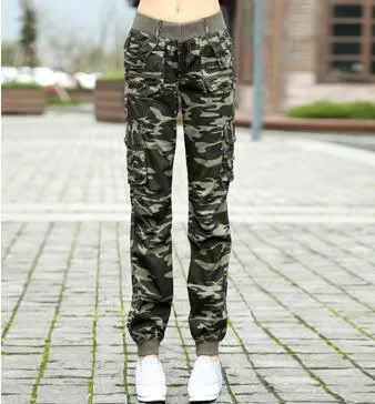 Female Summer Camouflage Cargo Pants