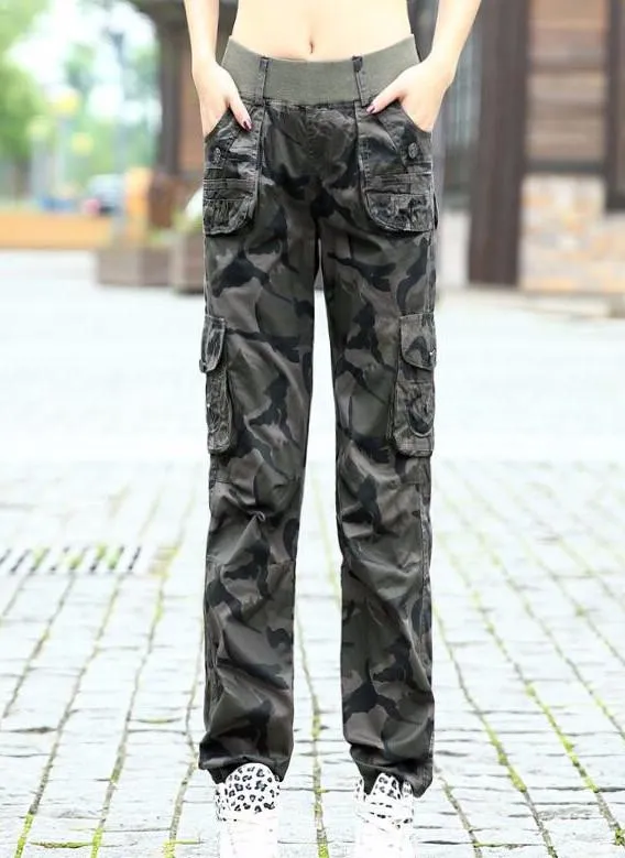Female Summer Camouflage Cargo Pants
