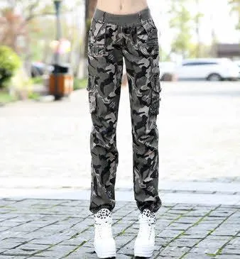 Female Summer Camouflage Cargo Pants