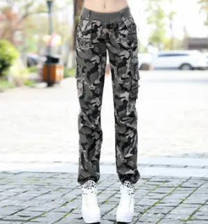 Female Summer Camouflage Cargo Pants