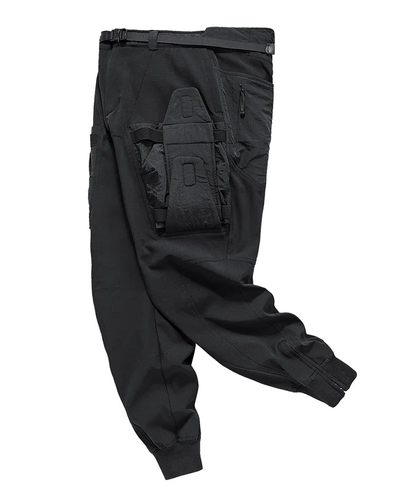 Functional Patchwork Techwear Jogger Pants