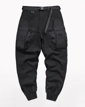 Functional Patchwork Techwear Jogger Pants