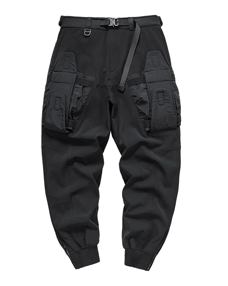 Functional Patchwork Techwear Jogger Pants