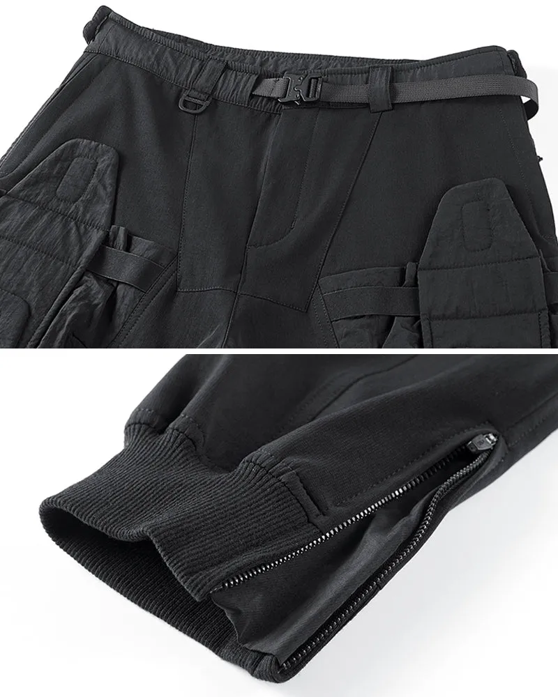 Functional Patchwork Techwear Jogger Pants