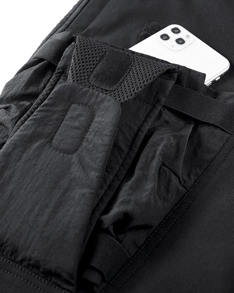 Functional Patchwork Techwear Jogger Pants