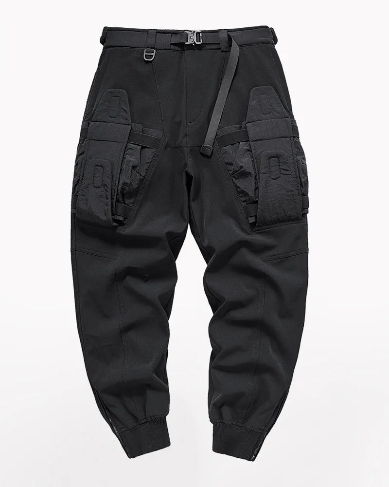 Functional Patchwork Techwear Jogger Pants