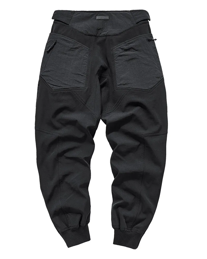 Functional Patchwork Techwear Jogger Pants