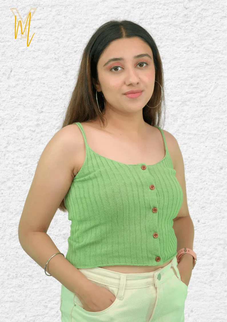 Green Ribbed Knit