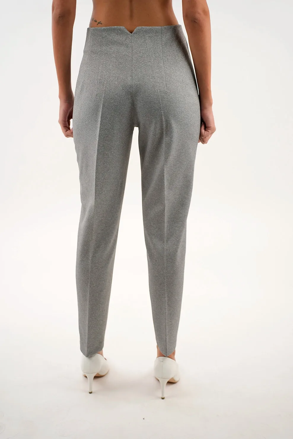 Grey Classy Pant With Zipper To Close