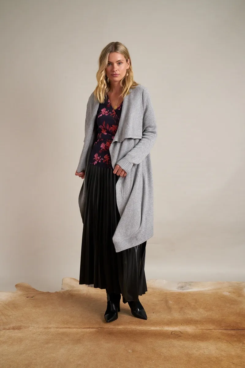 Gysette - Elina Waterfall Cardigan - Mist Grey