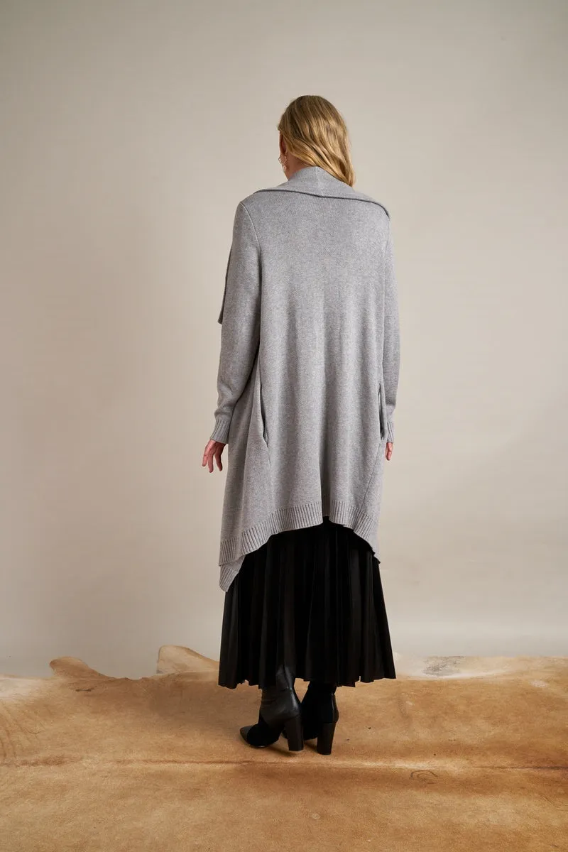 Gysette - Elina Waterfall Cardigan - Mist Grey