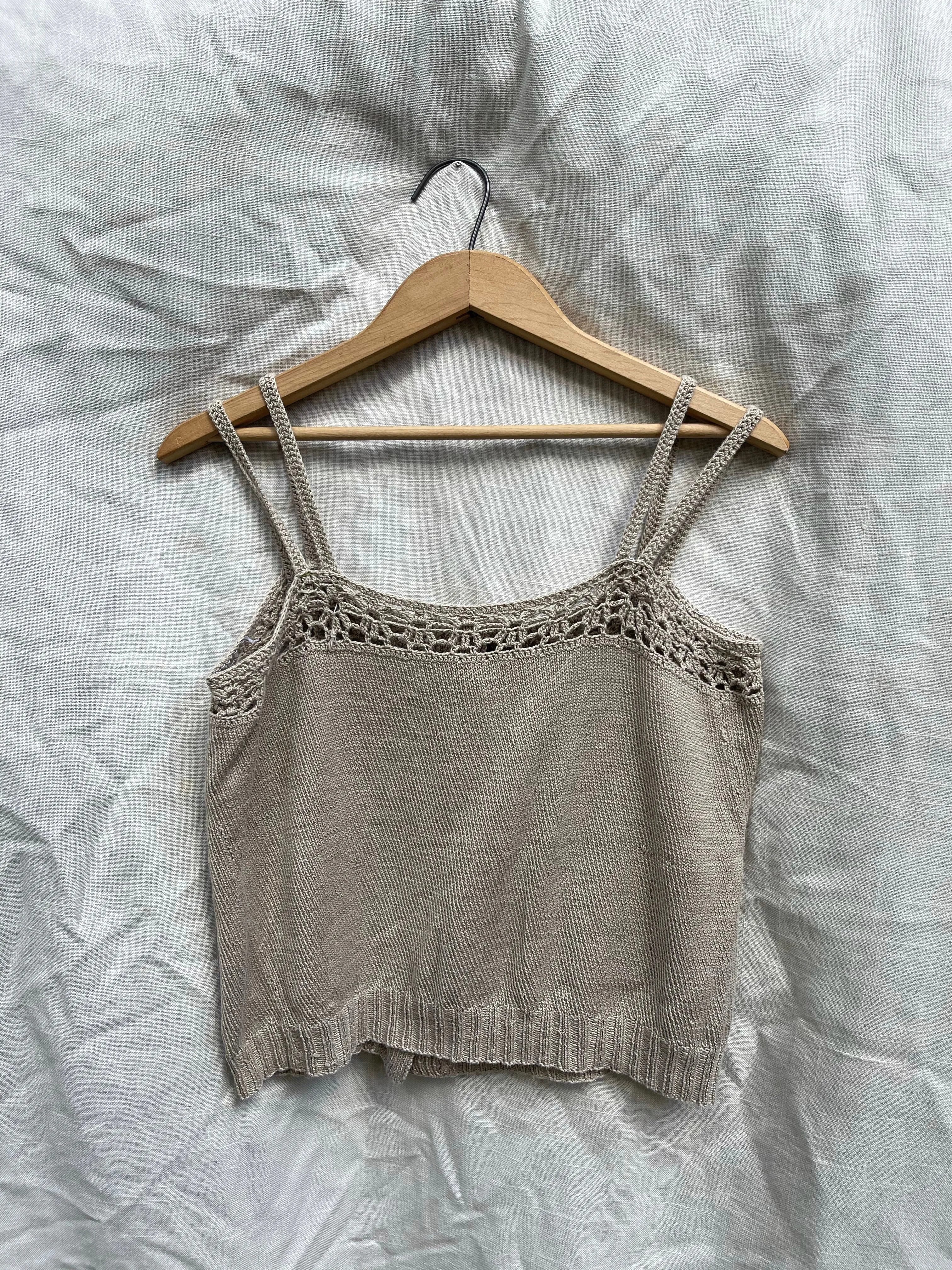 Handmade Square-Neck Knit Tank - M/L