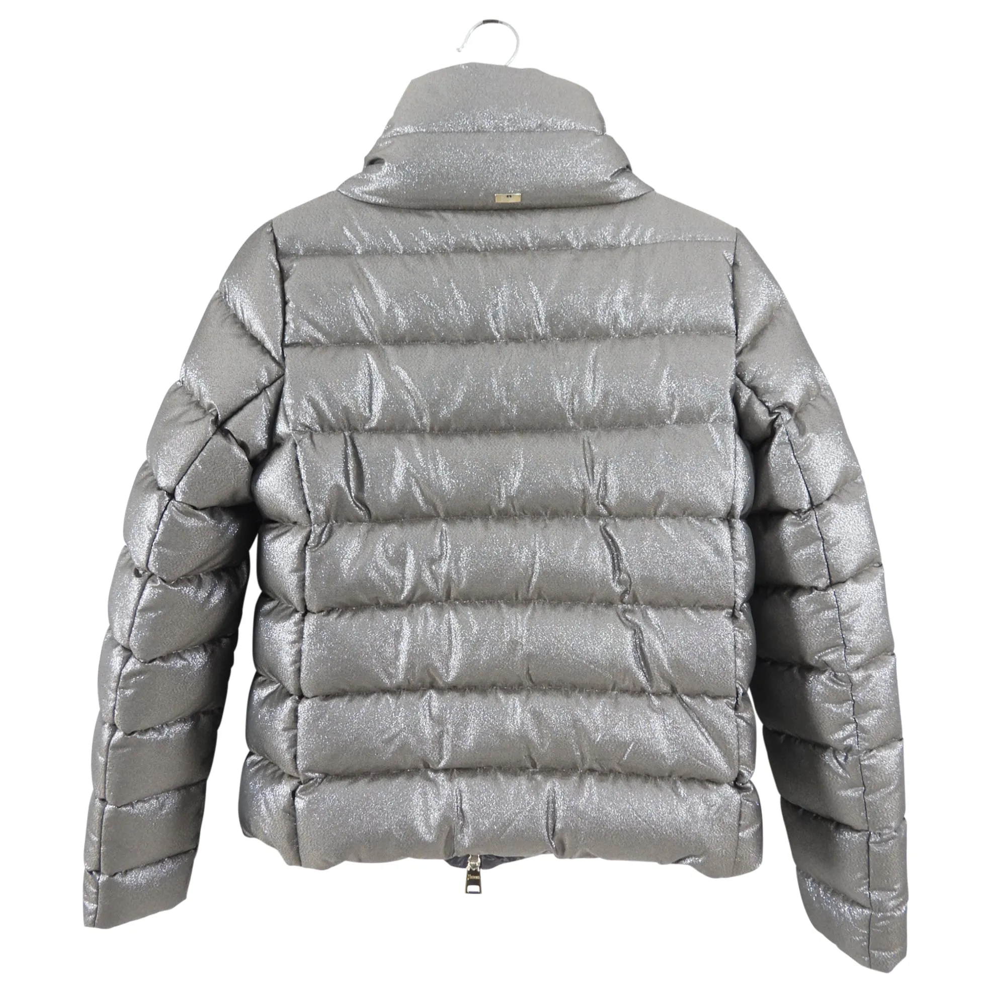 Herno Silver Shimmer Puffer Jacket - IT42 / S