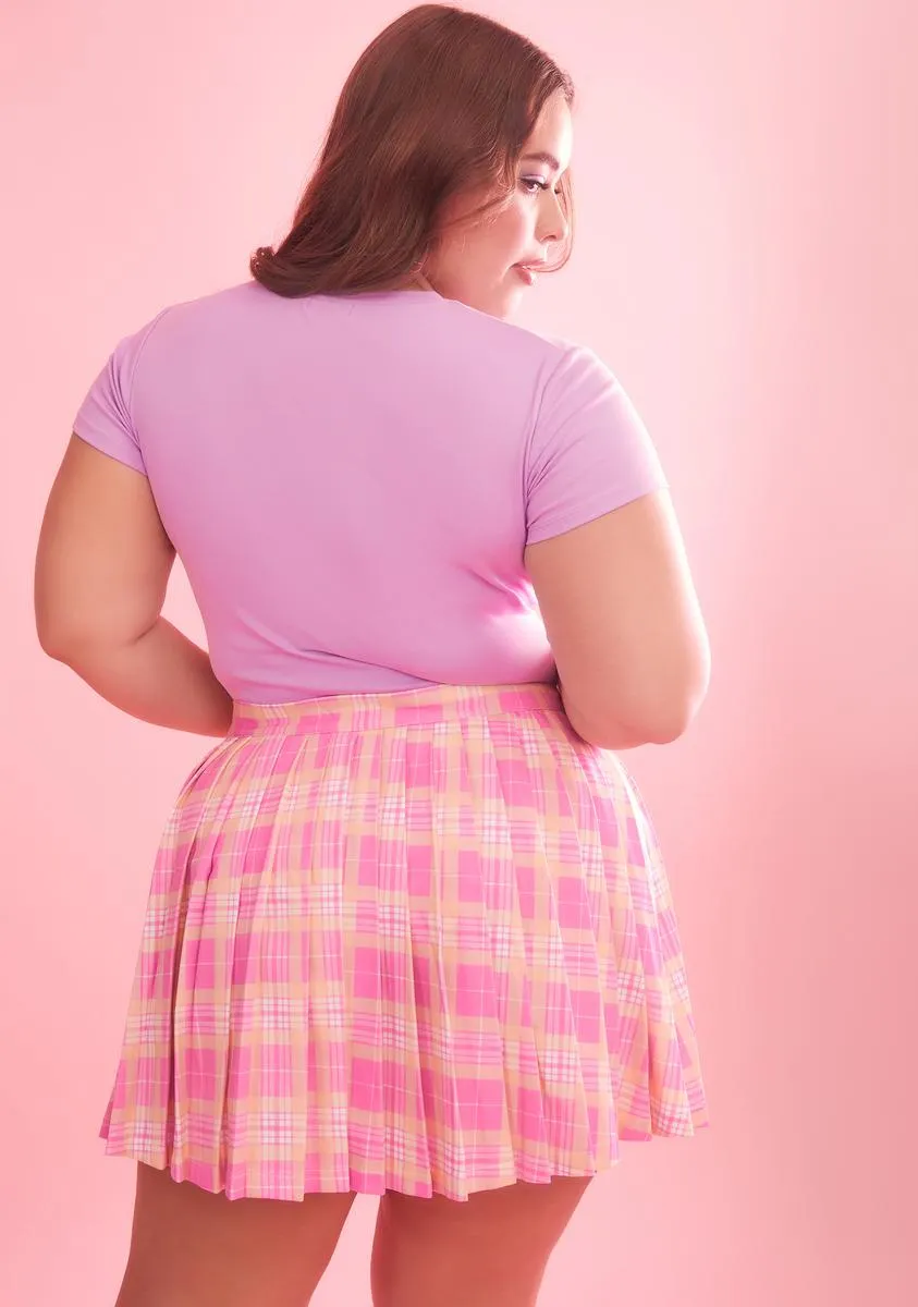 Hey That's My Jam Plaid Pleated Skirt