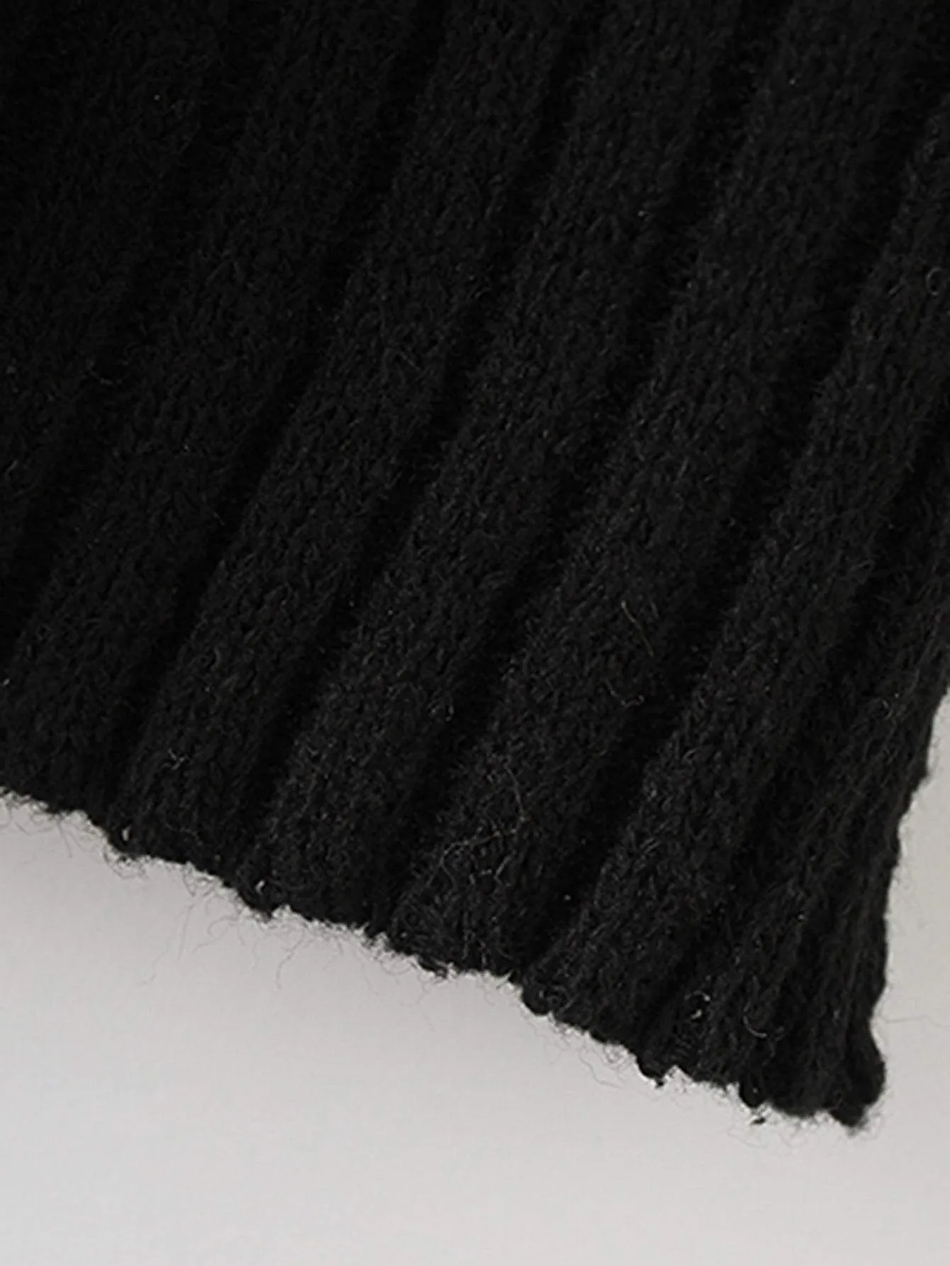 High Neck Rib Knit Jumper Dress