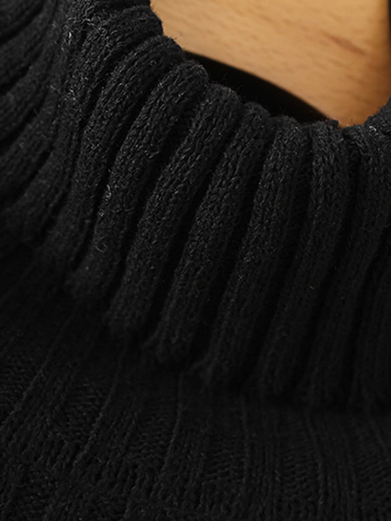 High Neck Rib Knit Jumper Dress