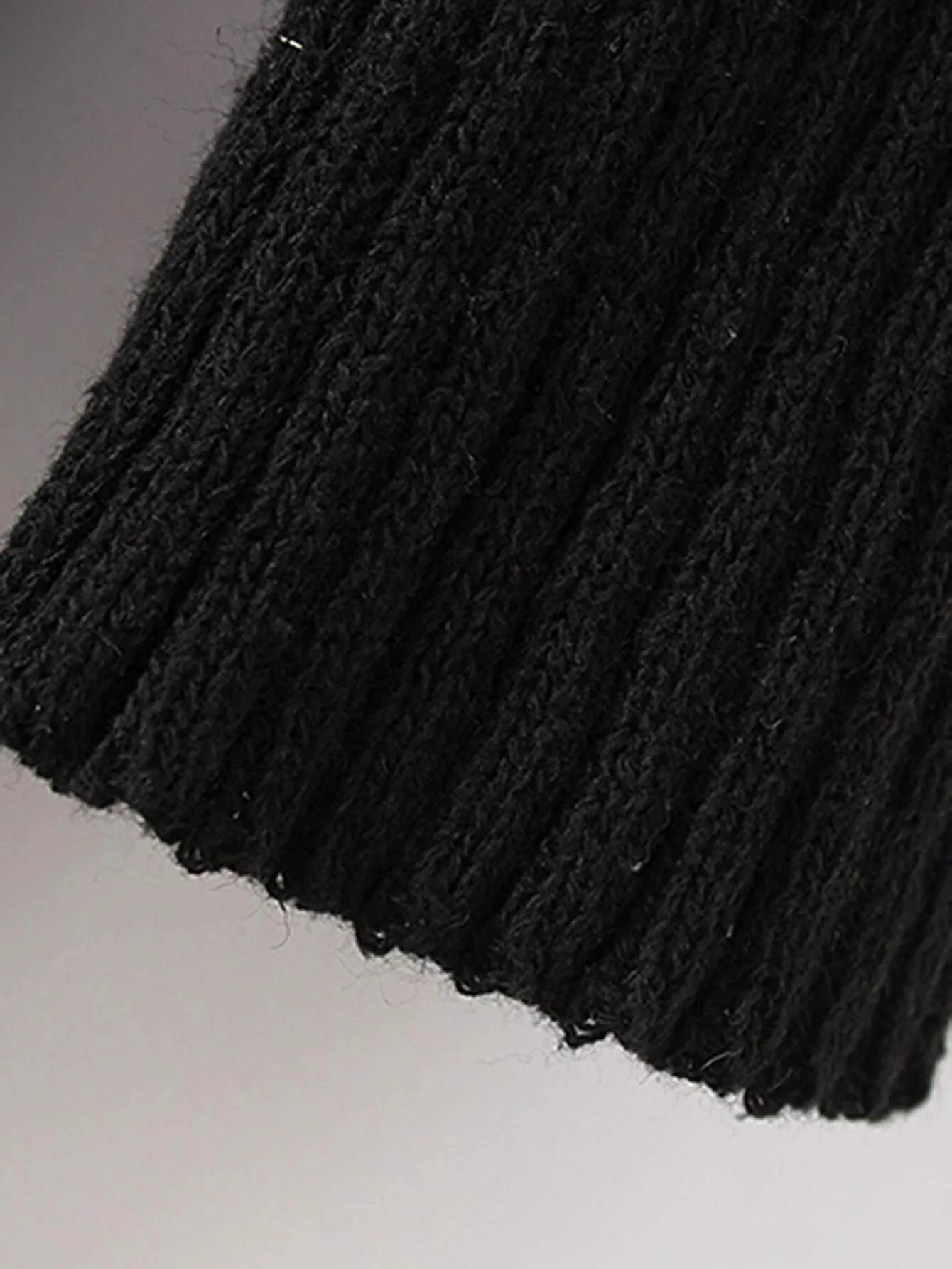 High Neck Rib Knit Jumper Dress