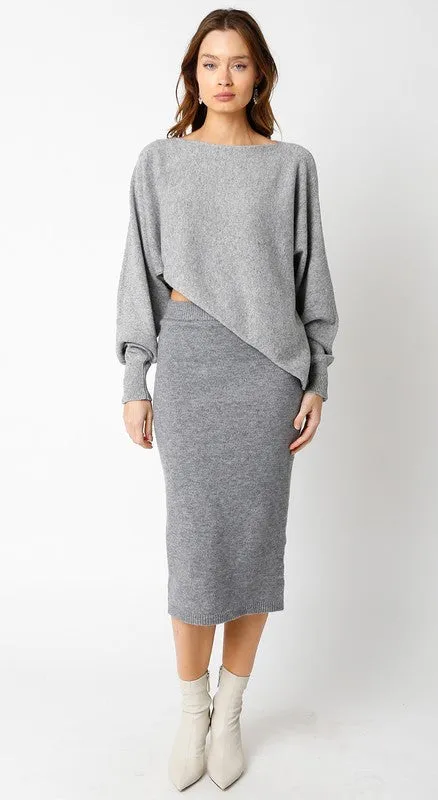 Hilda Knit Top in Grey