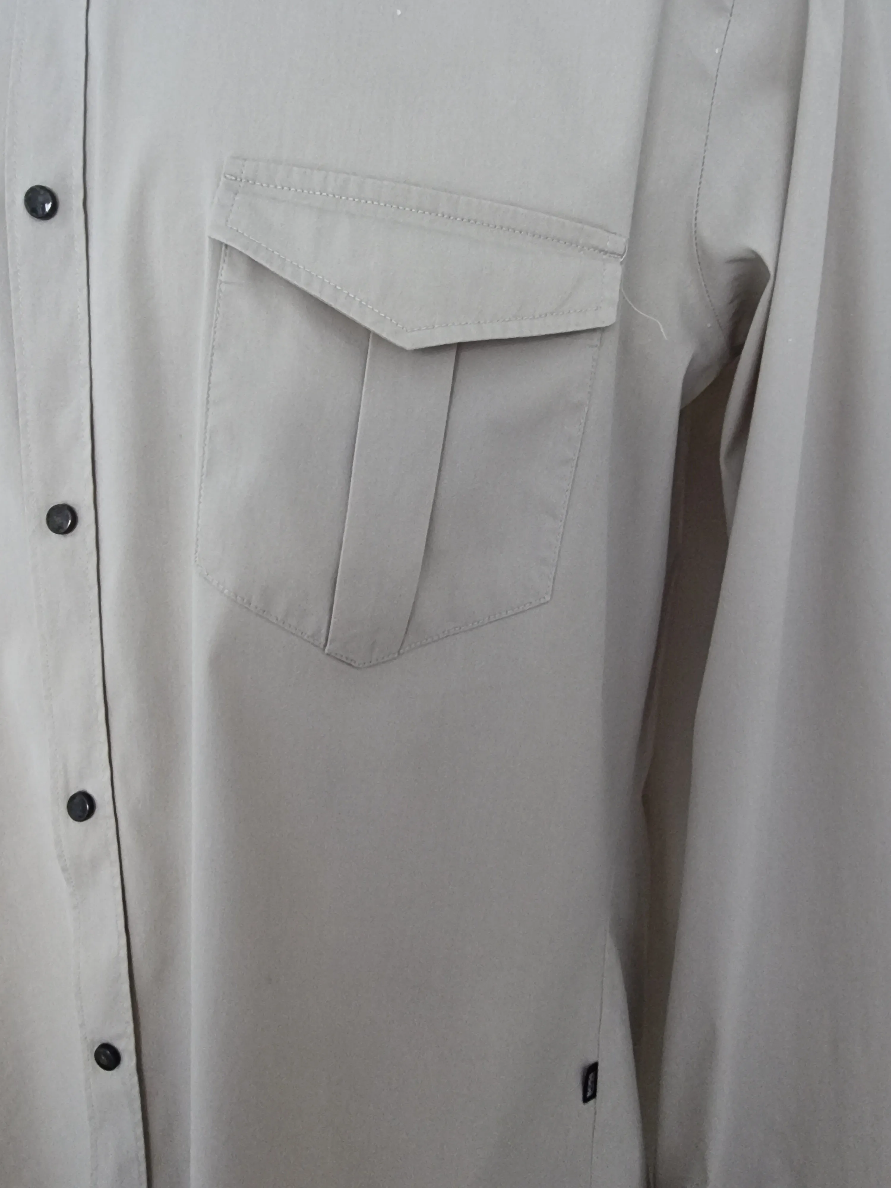 Hugo Boss Mens Beige Slim Fit Stretch Shirt Size L
