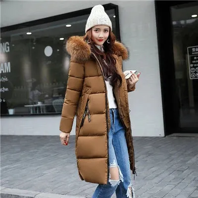 Isabella – Women's Fur Collar Hooded Winter Coat