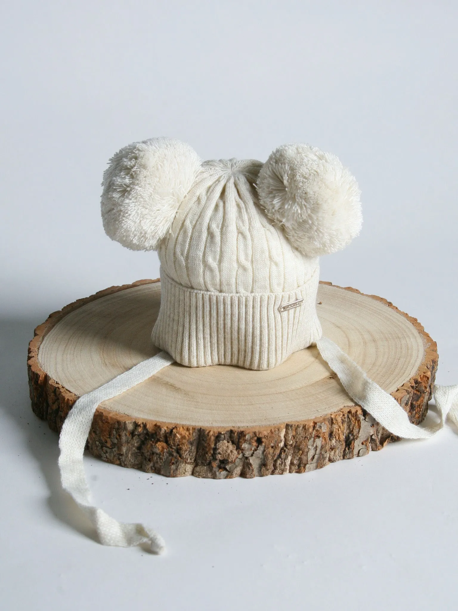 Jamiks Light Beige Double Pom Hat