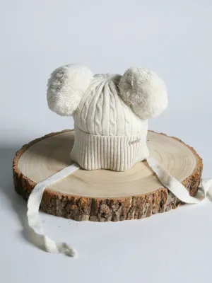 Jamiks Light Beige Double Pom Hat