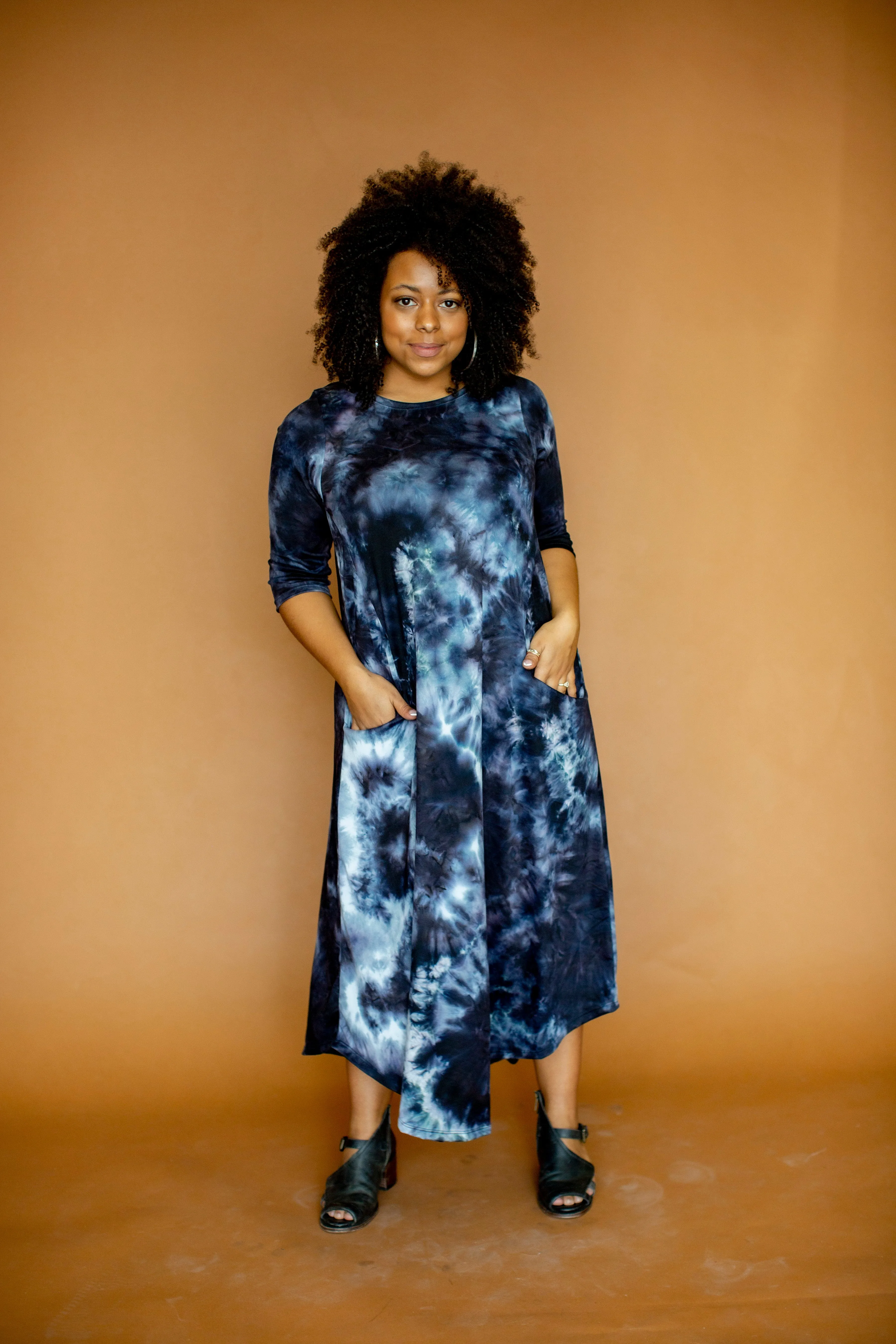 Jessi Dress Dark Stormy Tie Dye