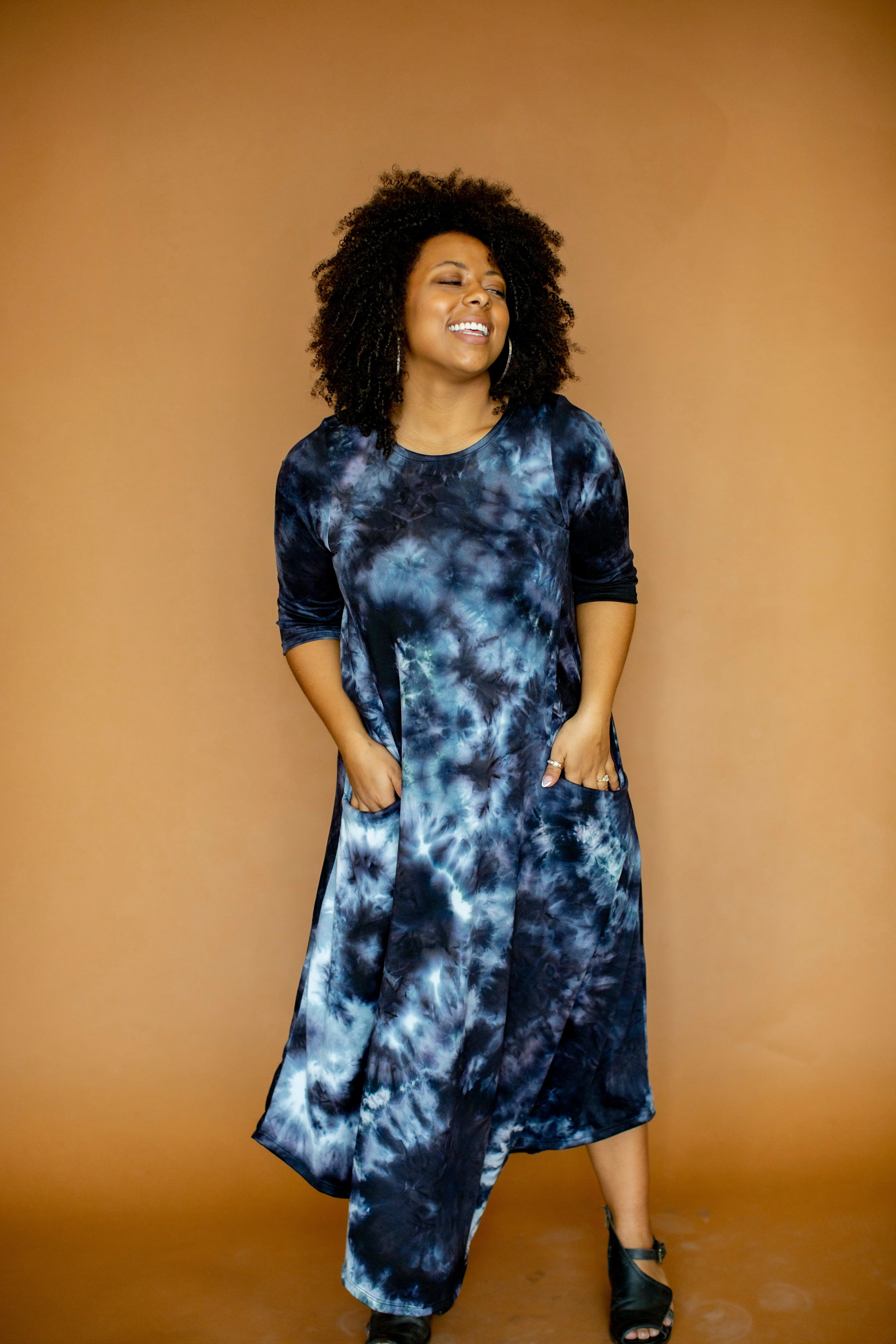 Jessi Dress Dark Stormy Tie Dye