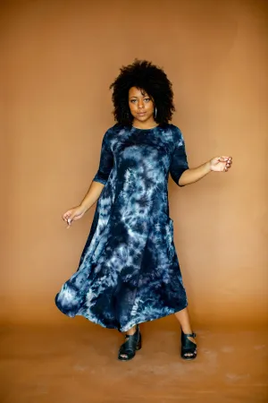 Jessi Dress Dark Stormy Tie Dye