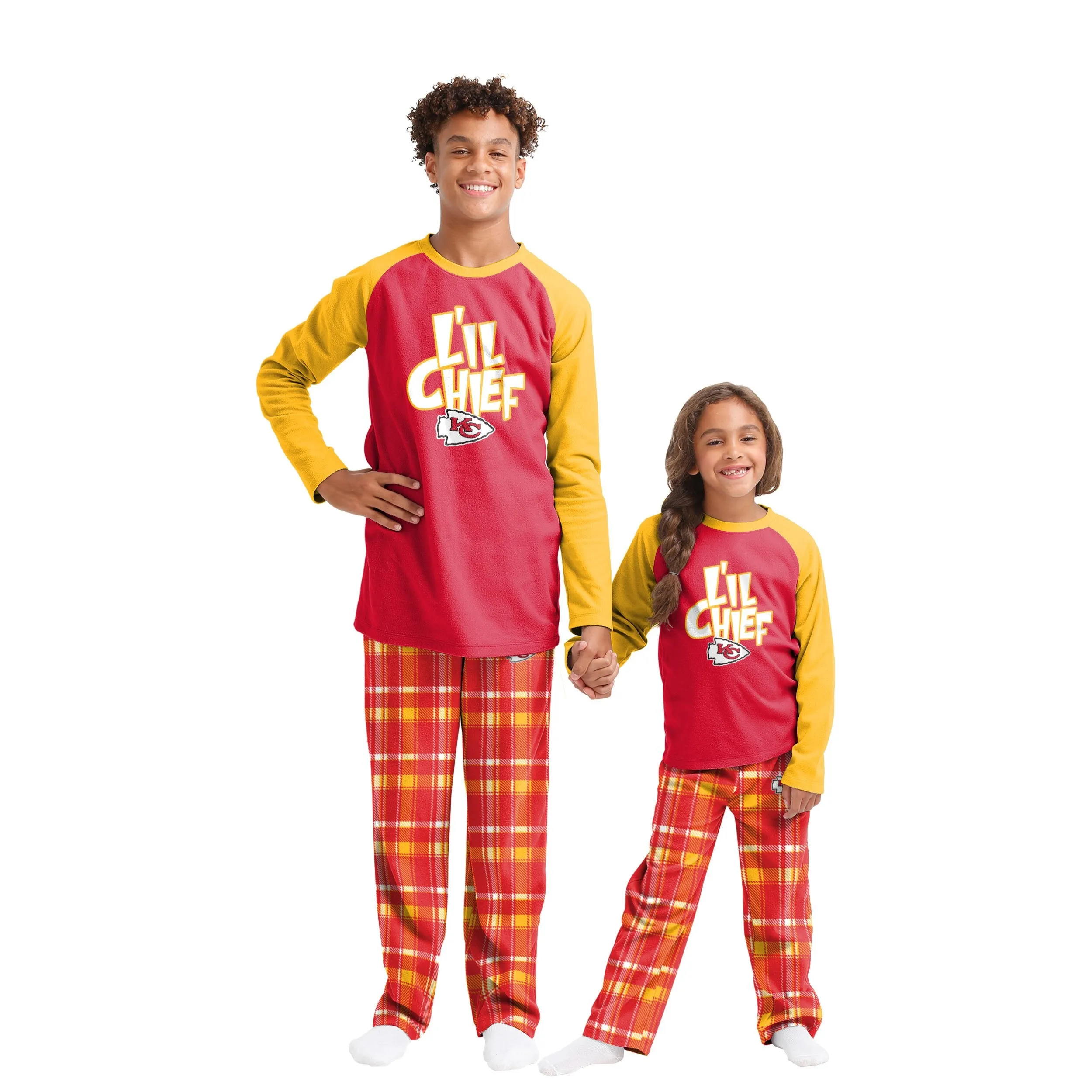 Kansas City Chiefs NFL Plaid Family Holiday Pajamas