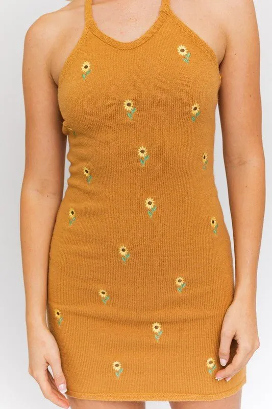 Knit Halter Neck Dress
