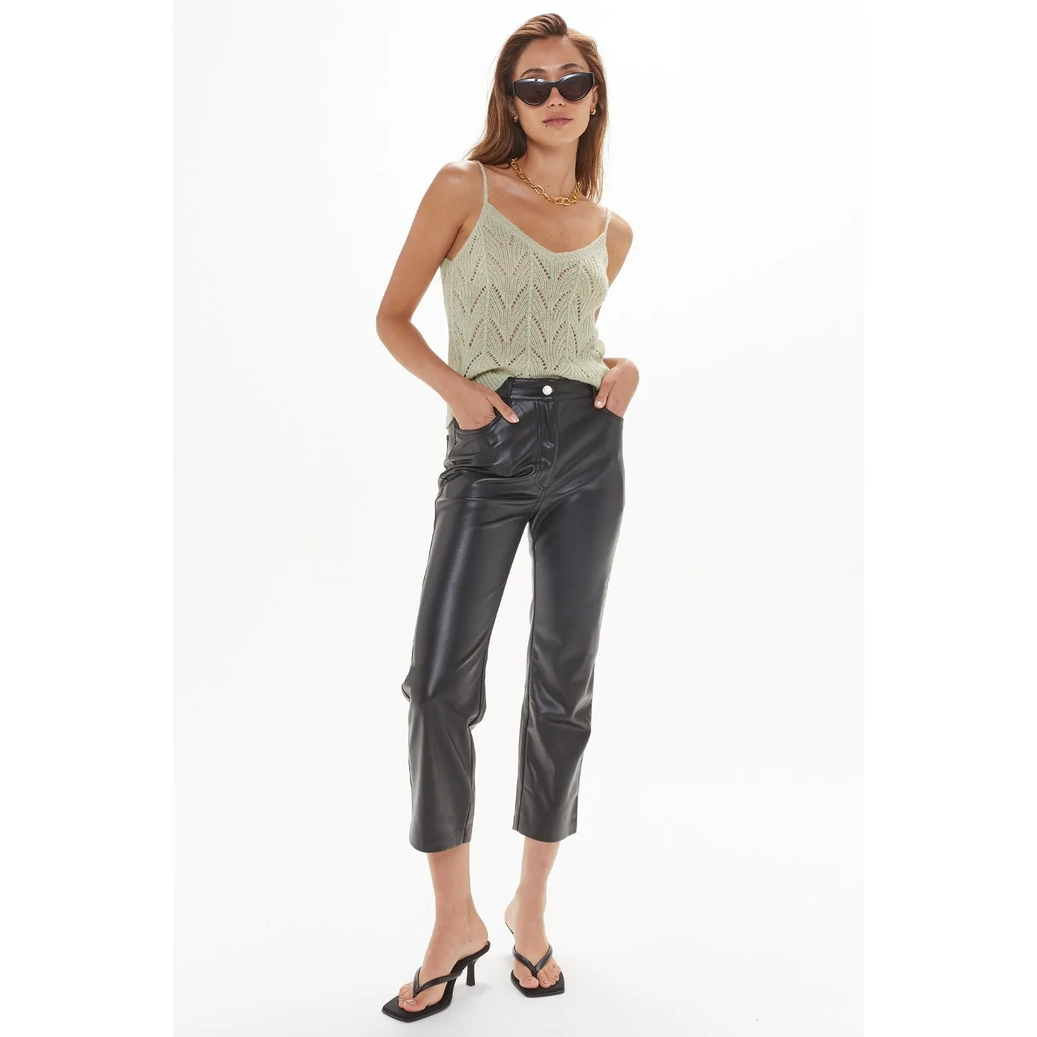 Knit Perforated Cami