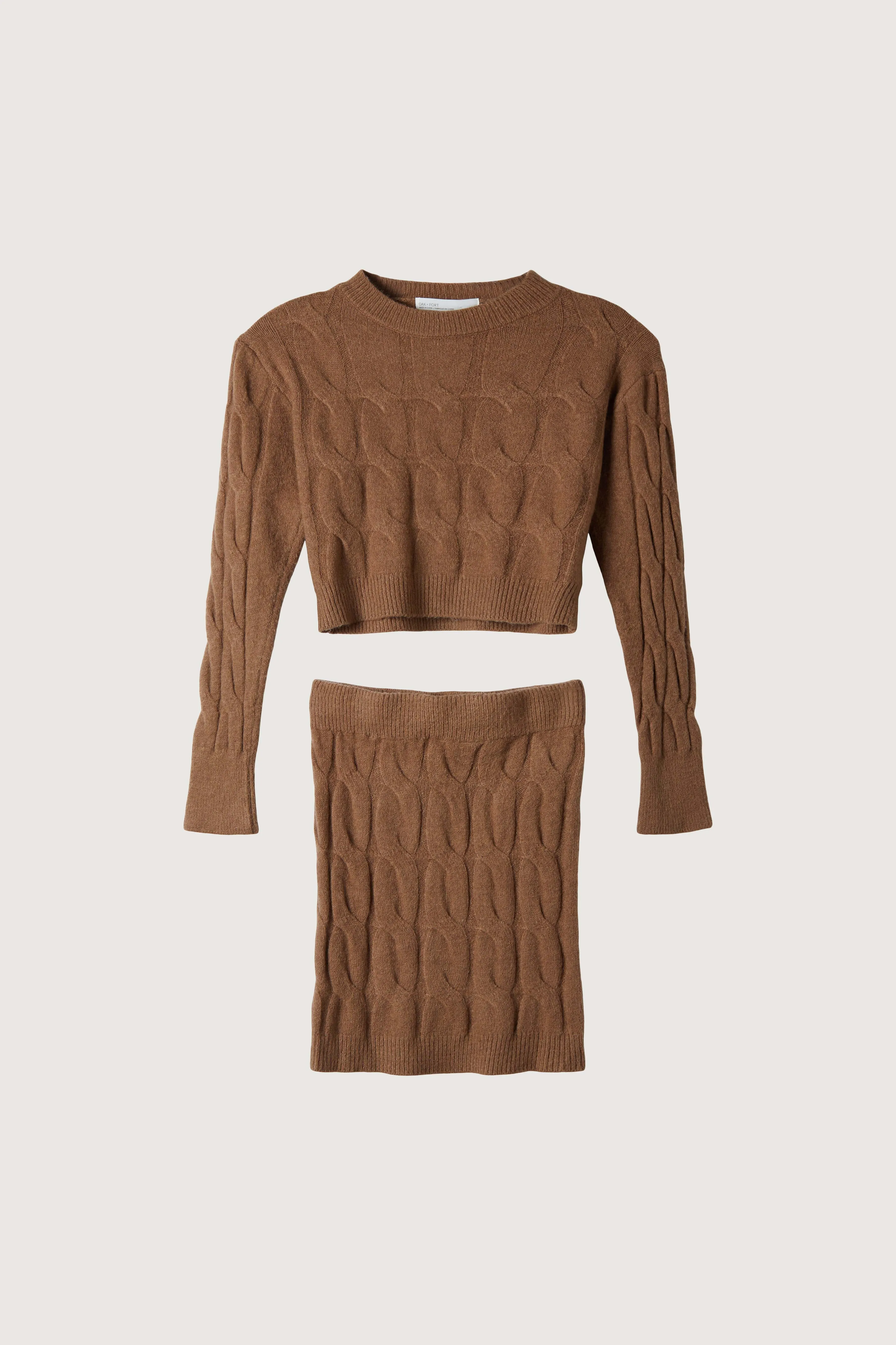 KNIT TOP AND MINI SKIRT SET