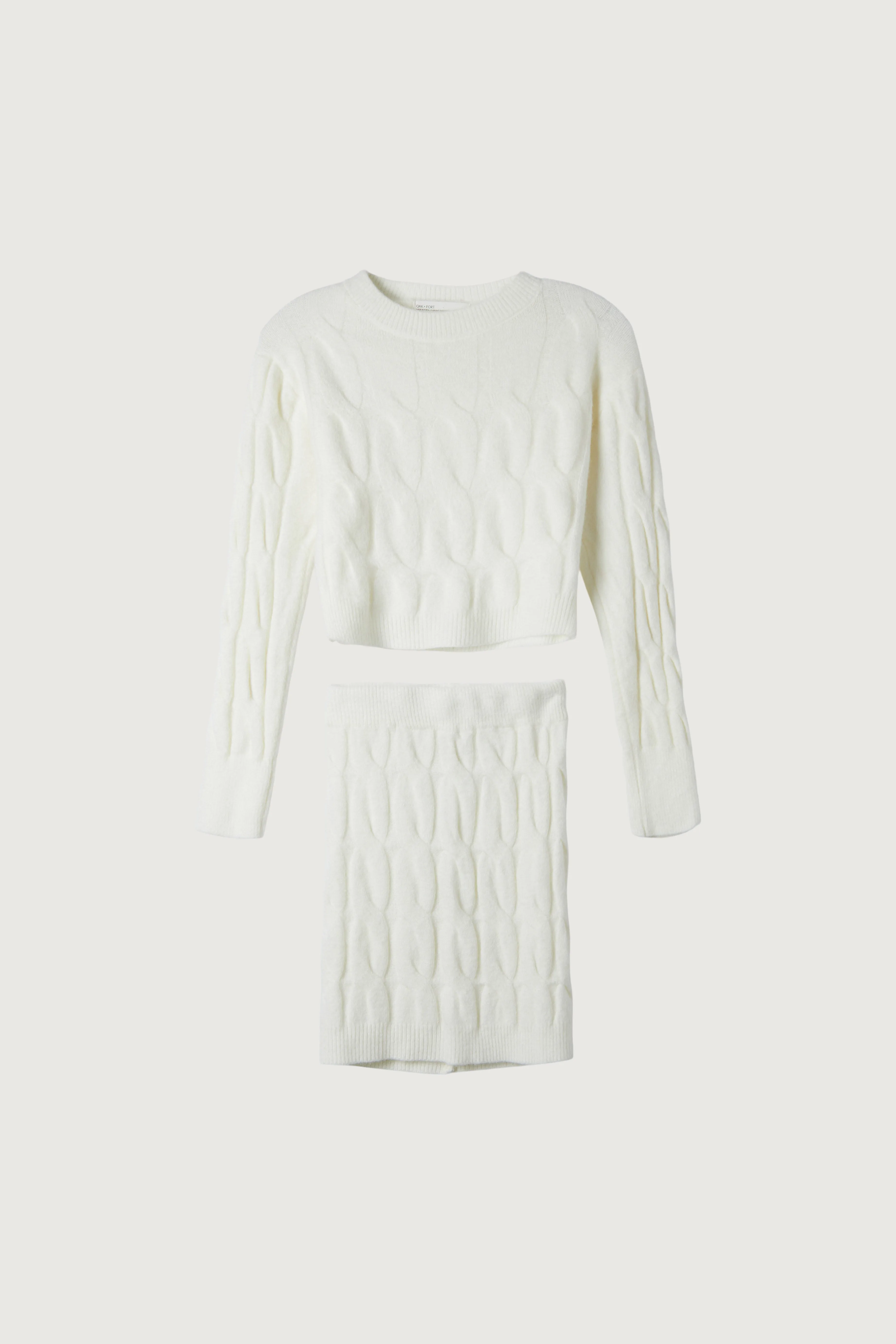 KNIT TOP AND MINI SKIRT SET