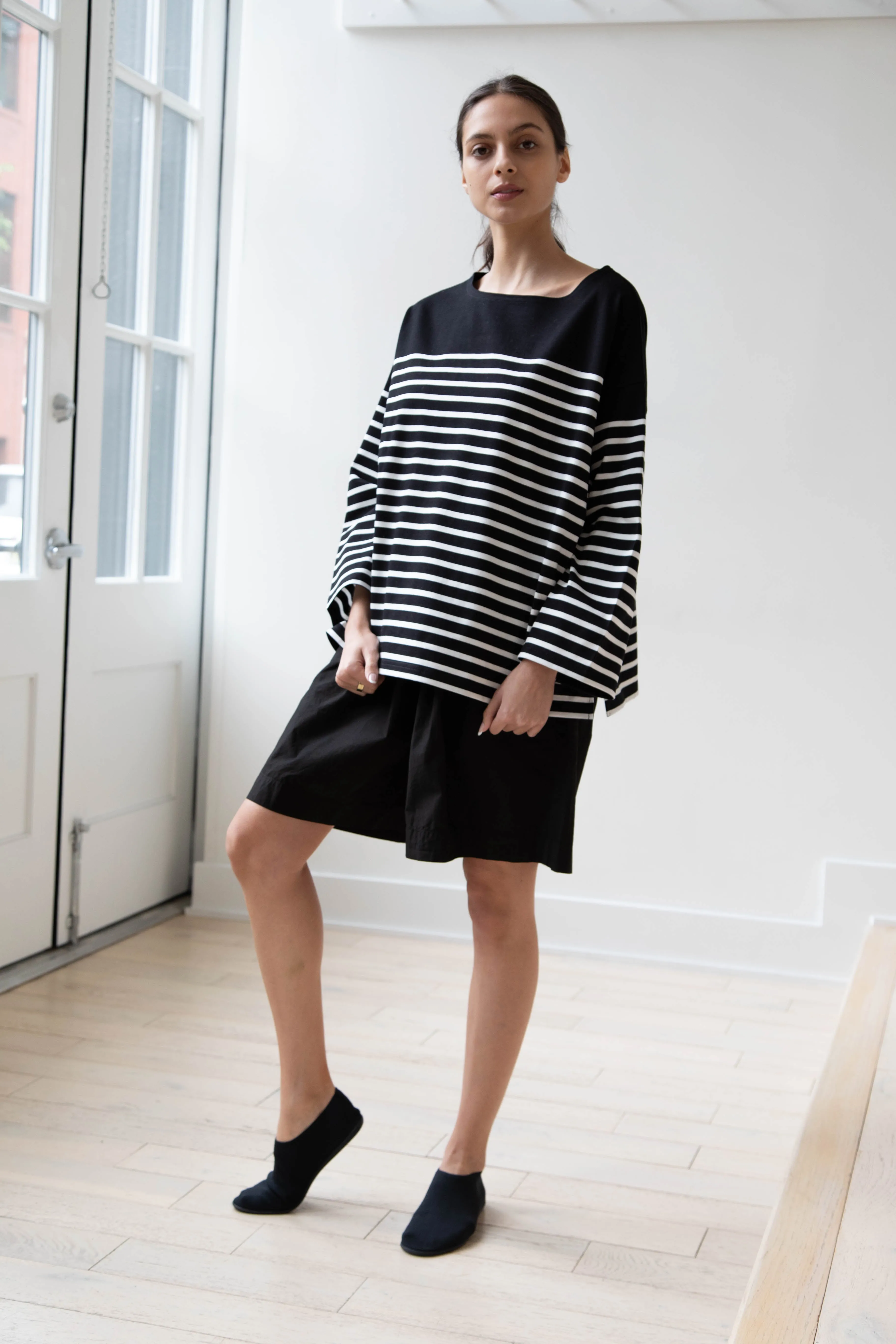 Laboratory | Striped Pullover in Black & White