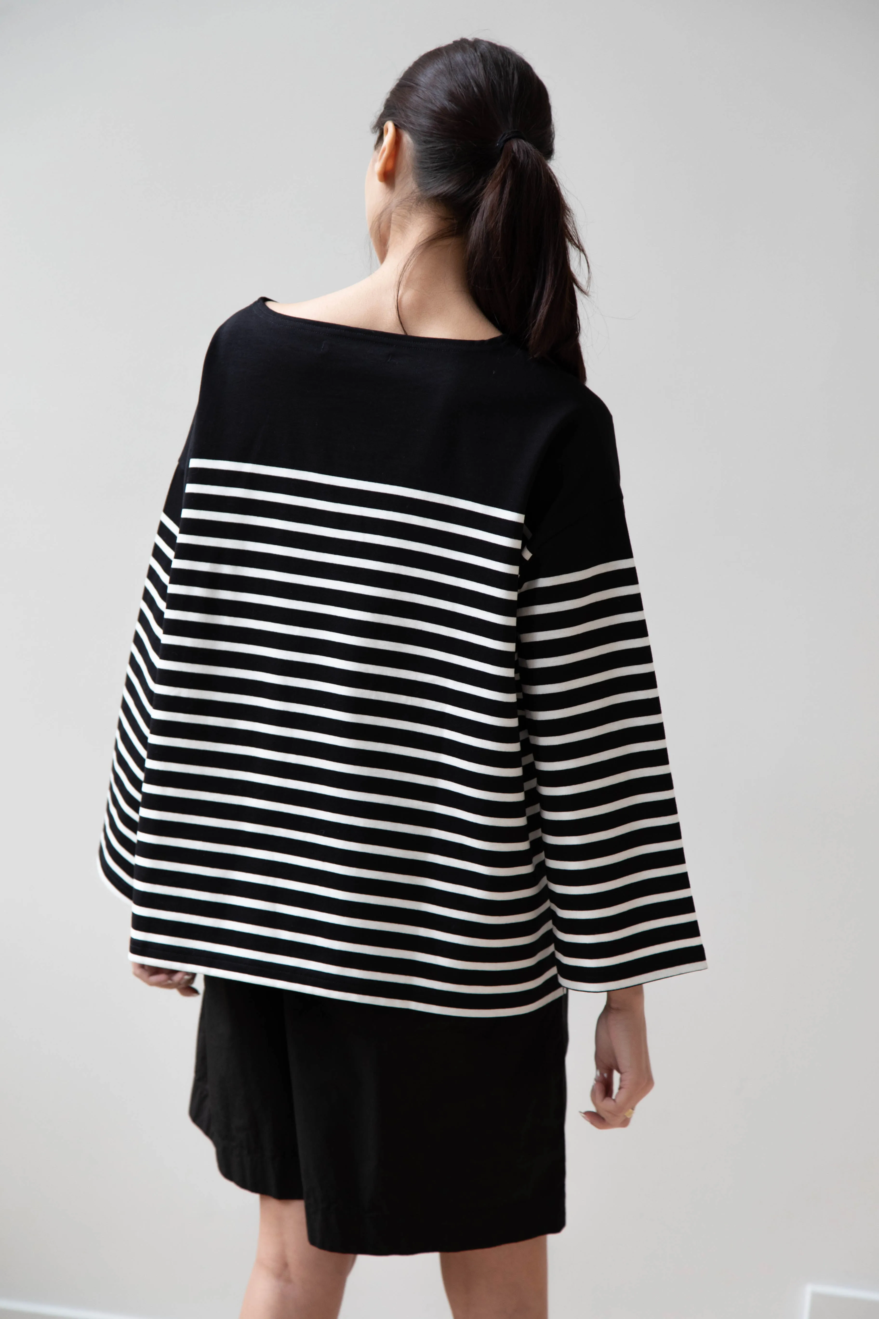 Laboratory | Striped Pullover in Black & White