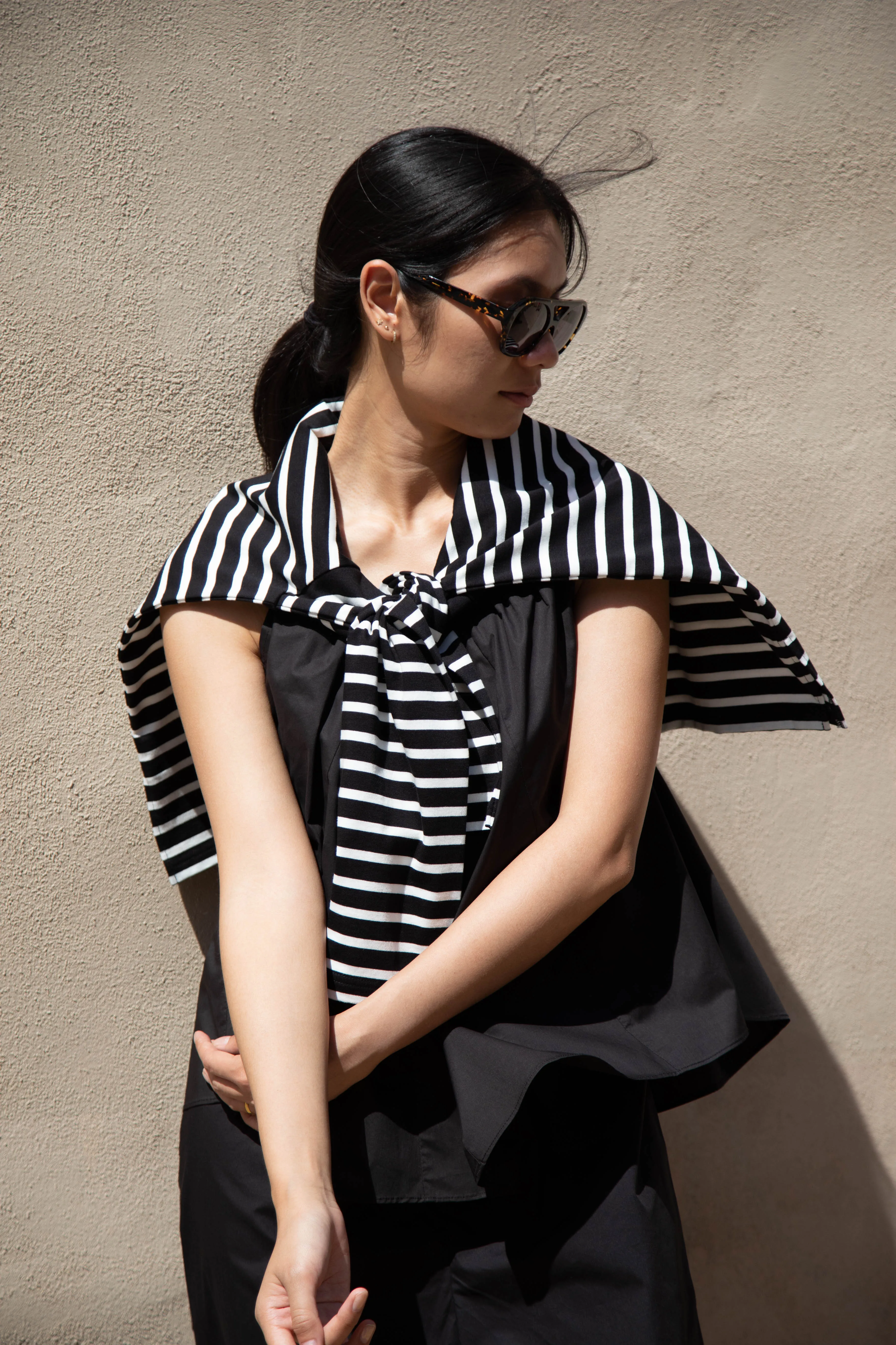 Laboratory | Striped Pullover in Black & White
