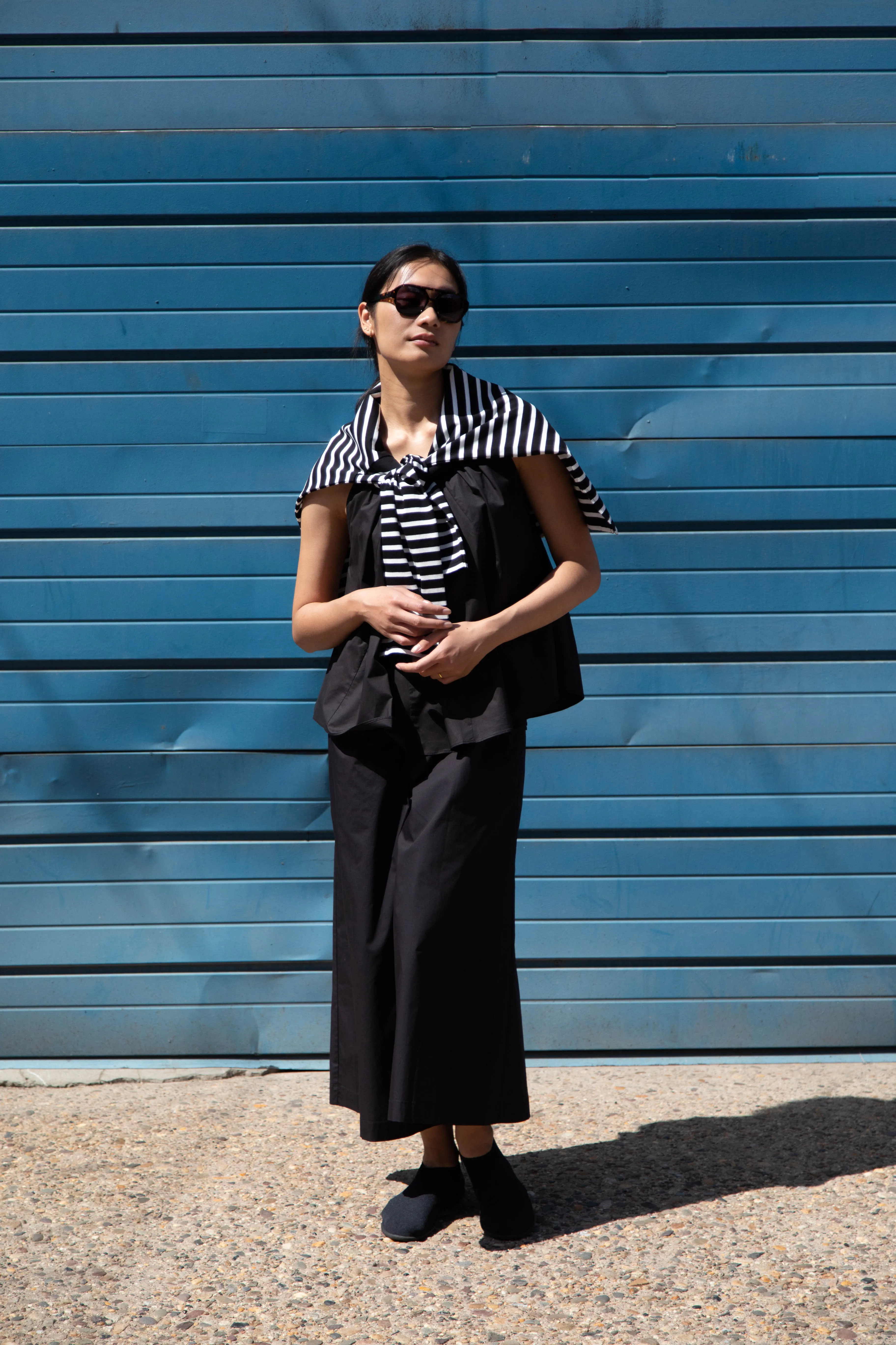 Laboratory | Striped Pullover in Black & White