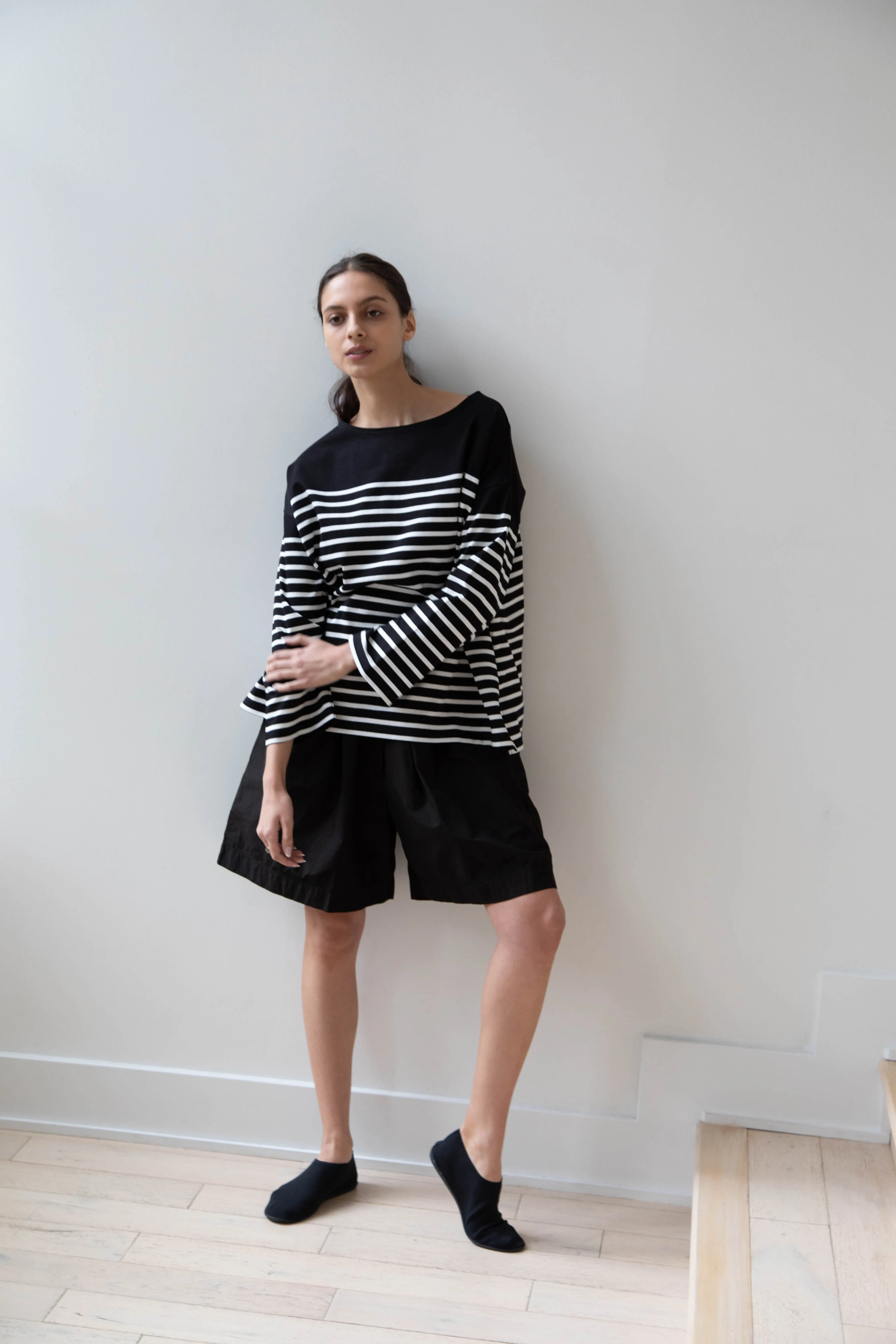 Laboratory | Striped Pullover in Black & White