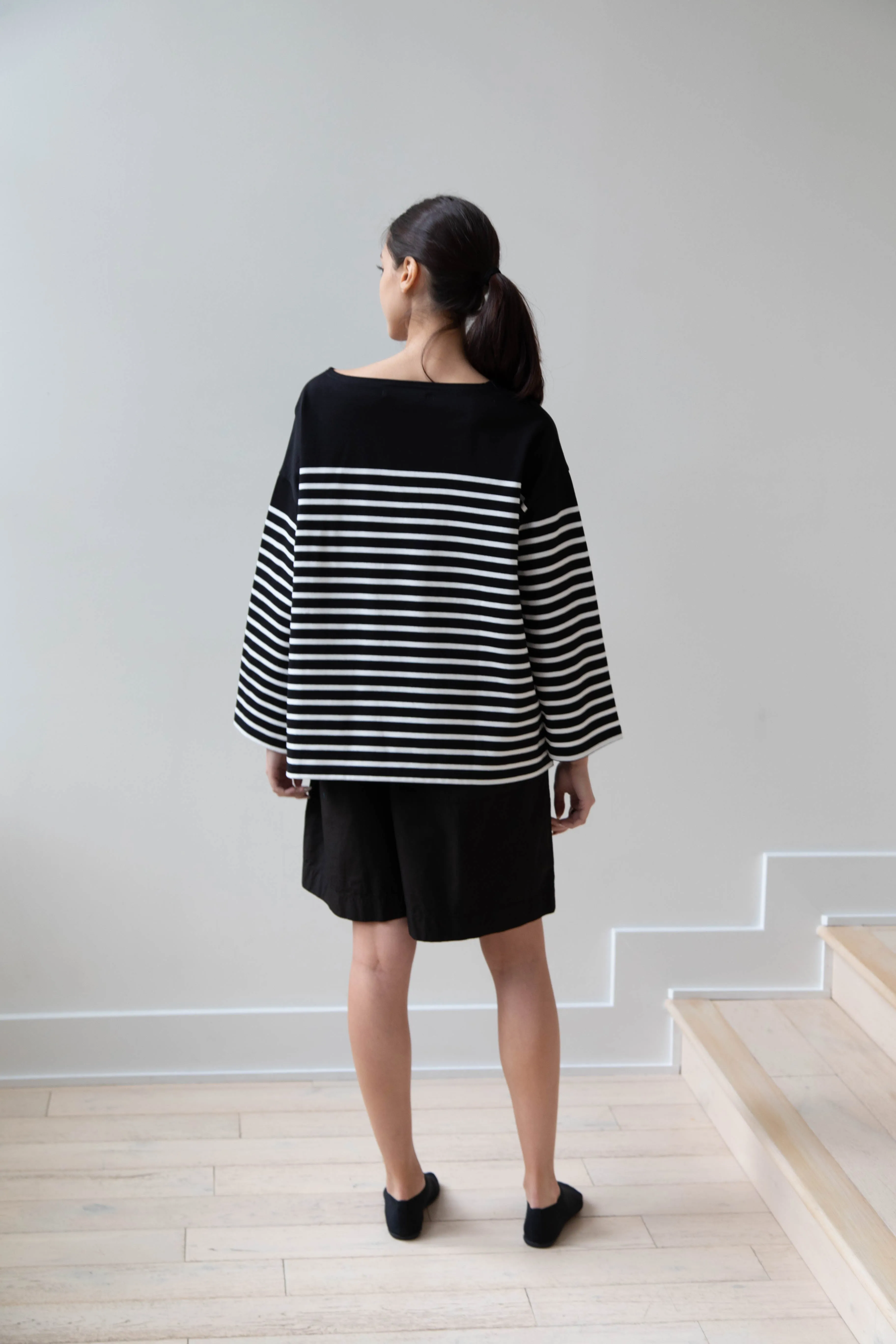 Laboratory | Striped Pullover in Black & White