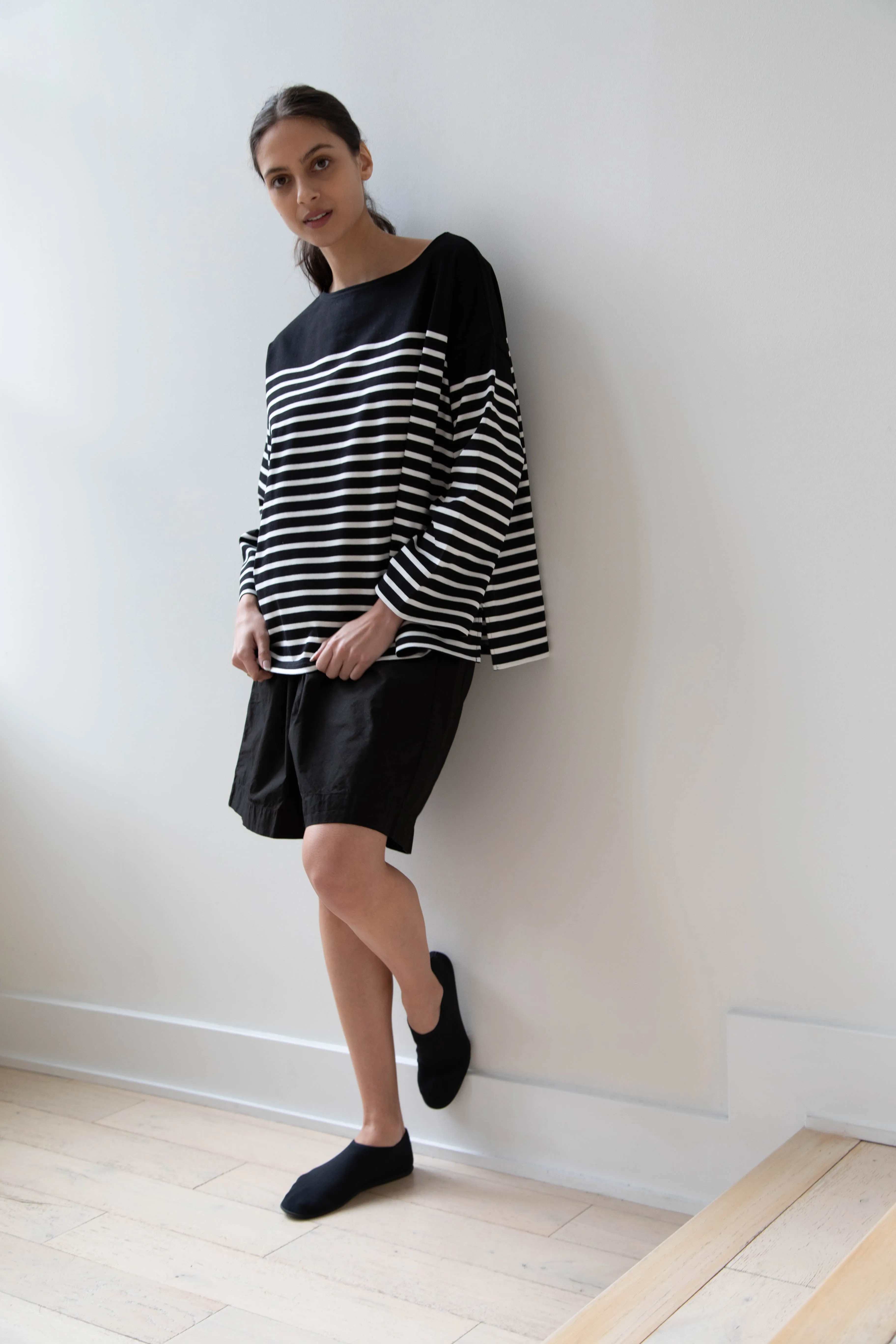 Laboratory | Striped Pullover in Black & White